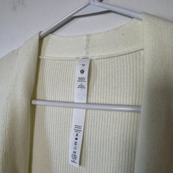 Lululemon Side Slit Sweater Wrap Lemon Sorbet NWT - Picture 2 of 10